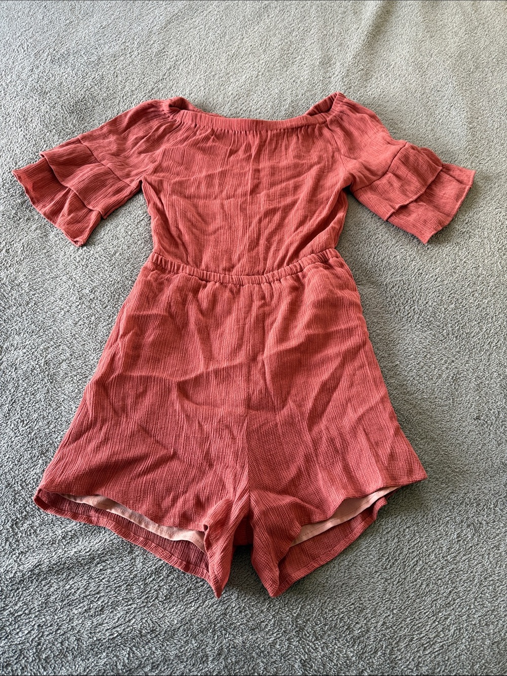 Pink Martini Rust-Pink Romper (Shorts)